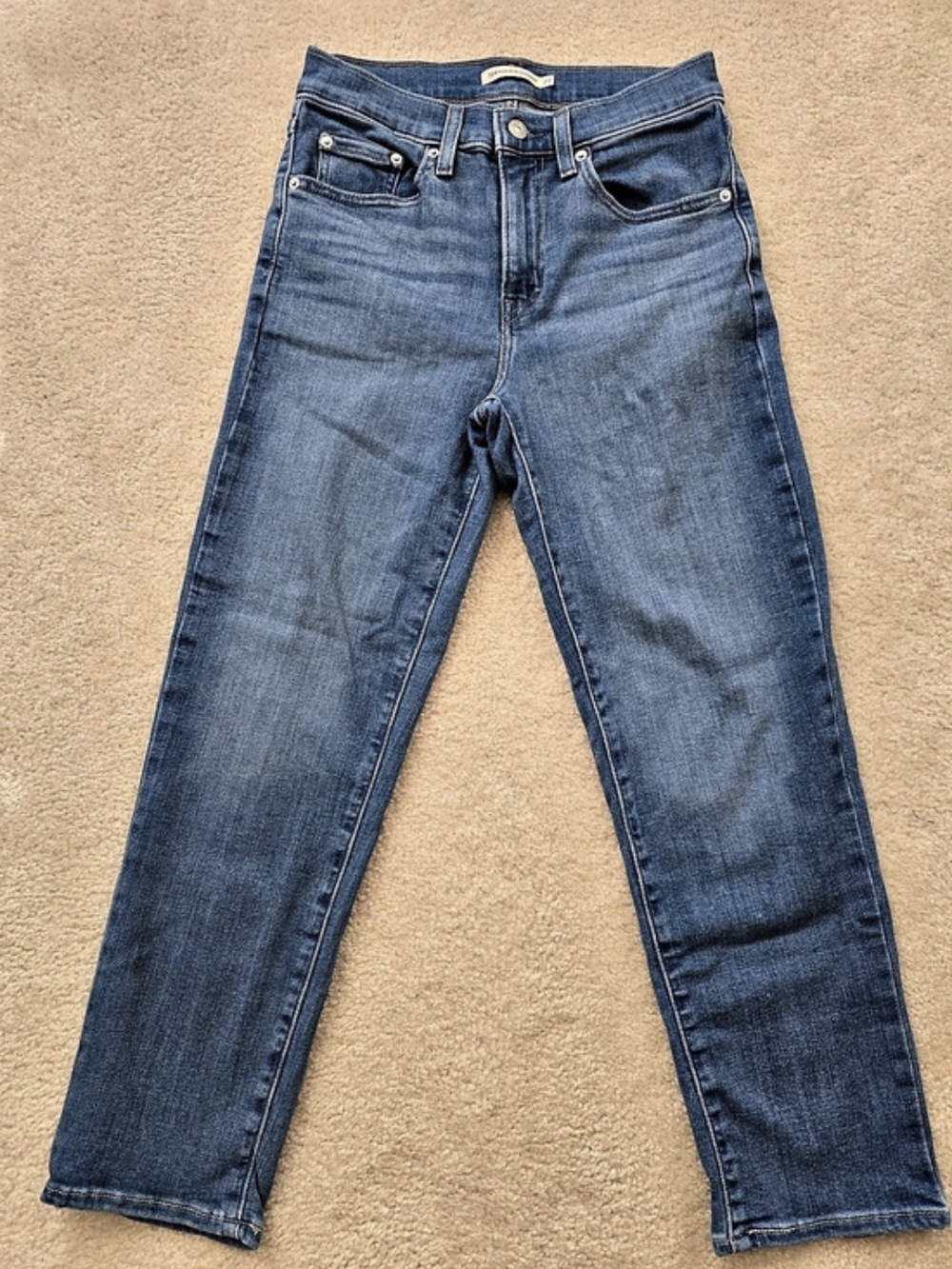 Levi's 724 High Rise Straight Jeans Blue Waist 27